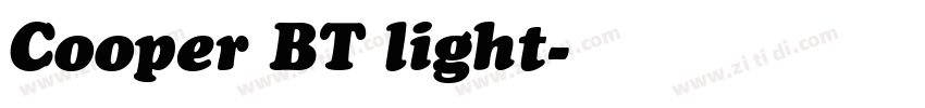 Cooper BT light字体转换